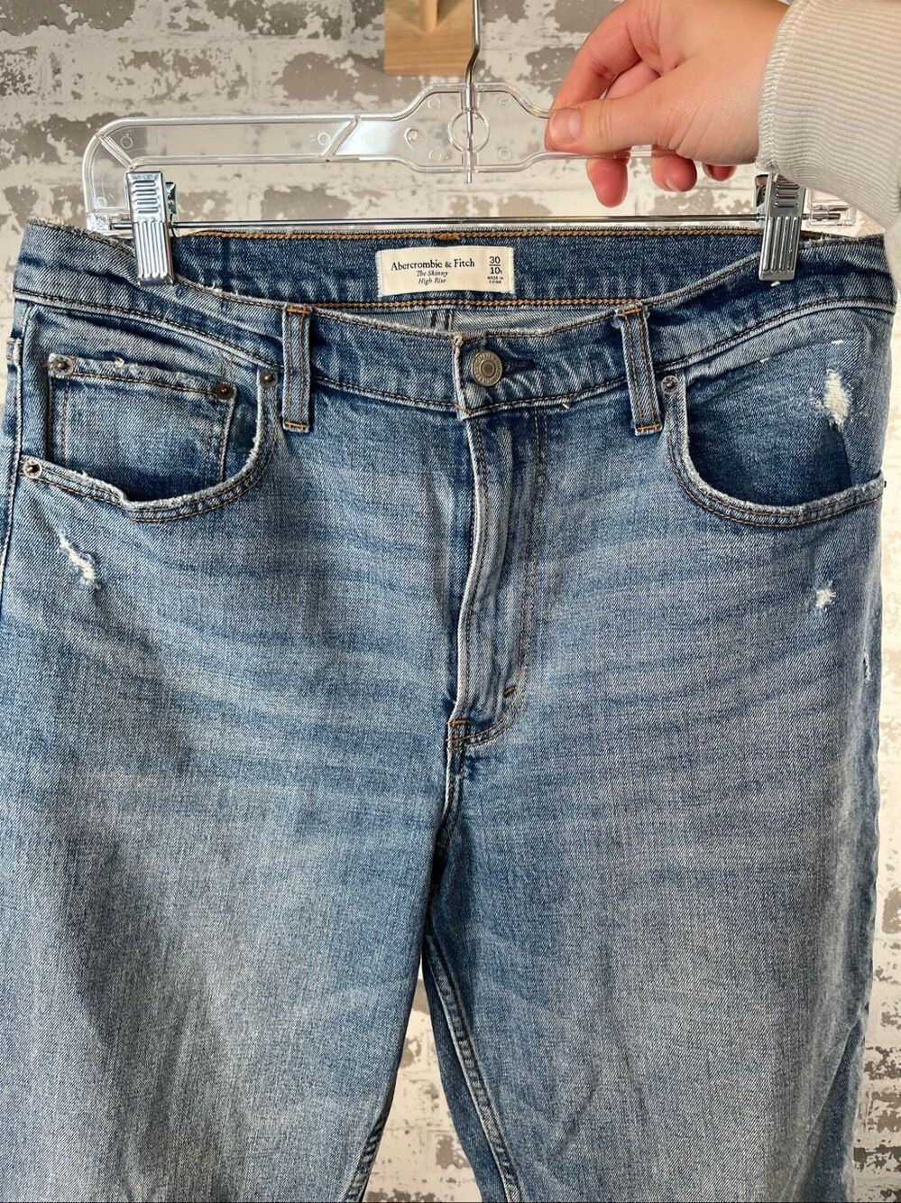 Abercrombie & Fitch | women distressed skinny high-rise denim jeans